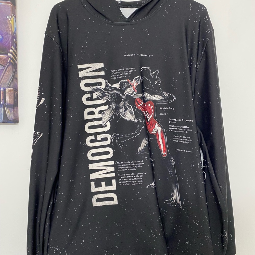 Black Milk Clothing Anatomy Of A Demogorgon Hoodie Sweater Small NWT